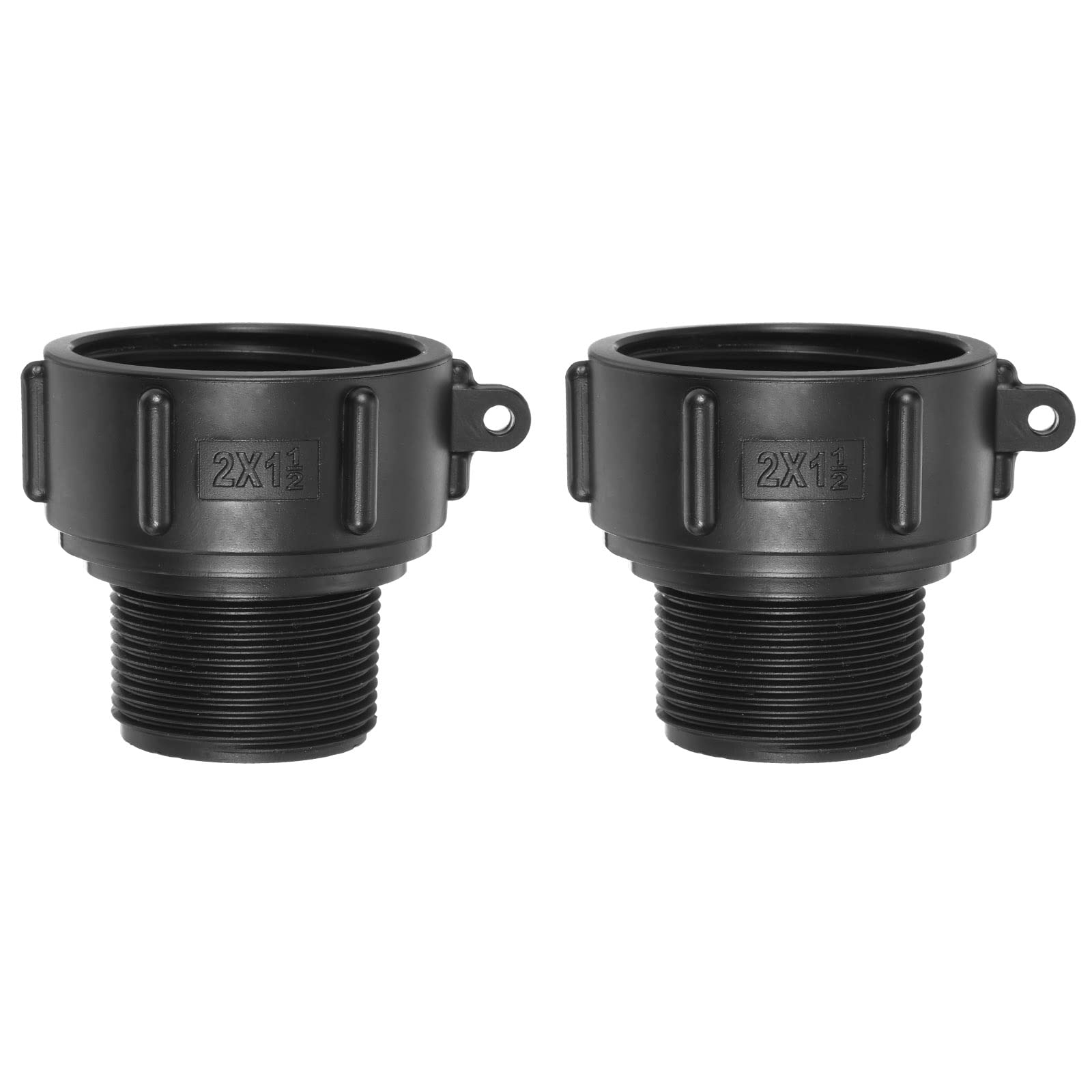 PATIKIL IBC Tote Adapter S60x6 Coarse Thread 1.5 BSP Male, 2 Pcs 275-330 Gallon Drain Plug Connector for Water Tank Garden Hose