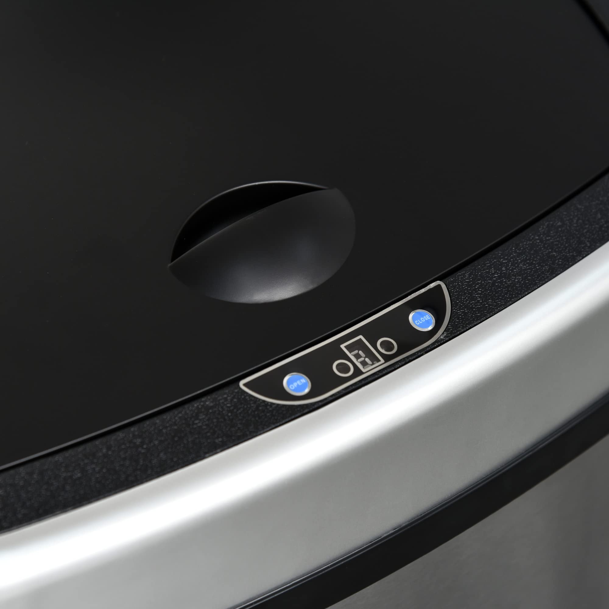 HOMCOM Mülleimer mit Sensor 48L Automatik Abfalleimer Edelstahl Silber | Bewegungssensor, Wasserdicht, Küche, Büro, Schlafzimmer