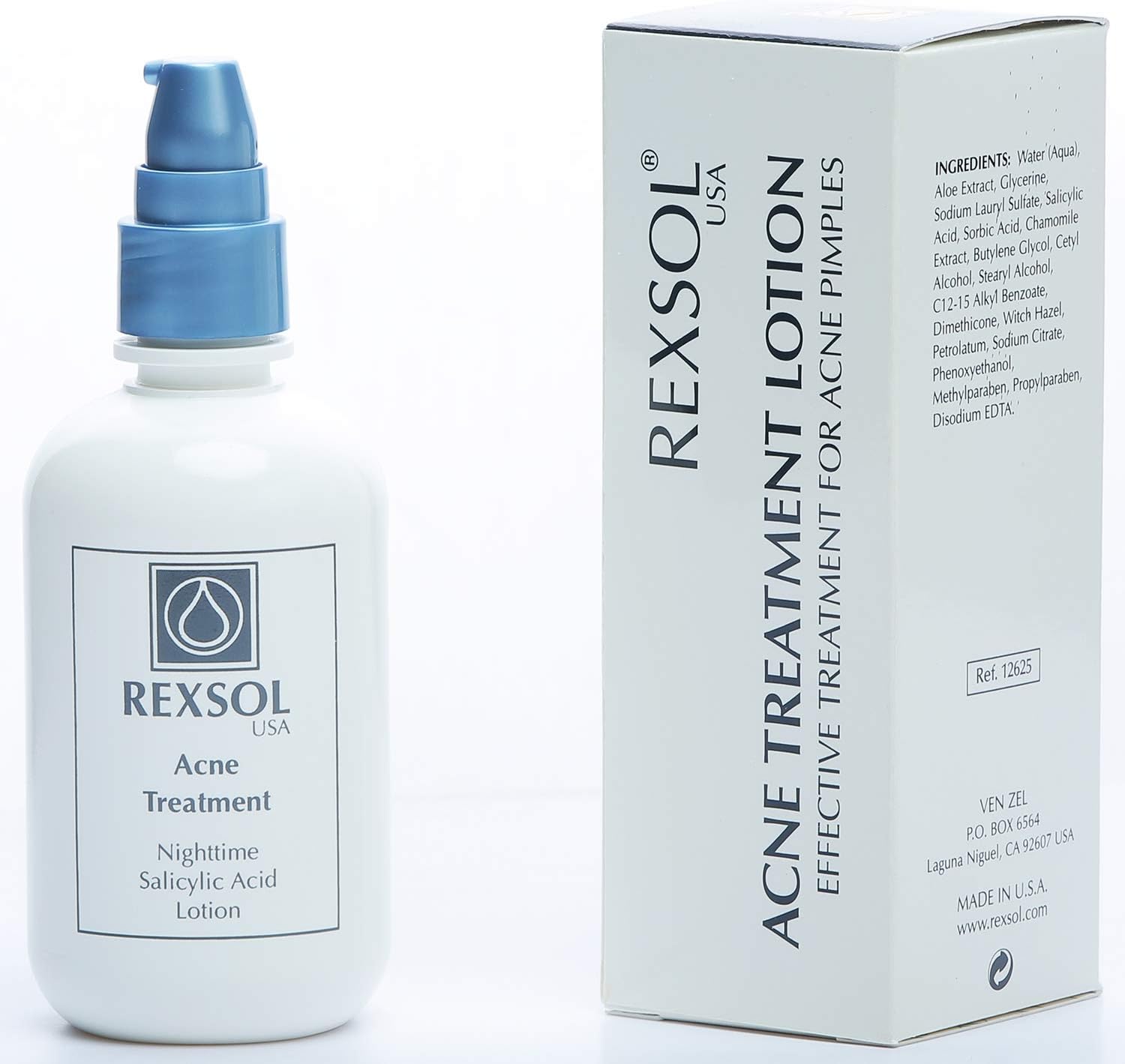 REXSOL Acne Treatment Lotion Nighttime Salicylic Acid Lotion (120 ml / 4 fl oz)
