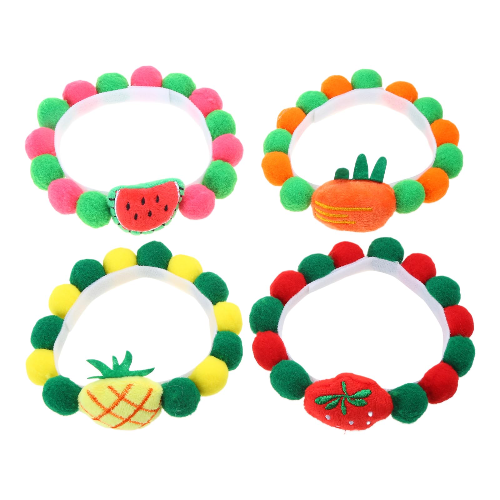 fztonk Cats Choker Dog Collar Pompoms Collar Necklace Decorative Pet Neck Jewelry Supply Pompoms Necklace Party Supplies Pet Accessories for Small Dogs