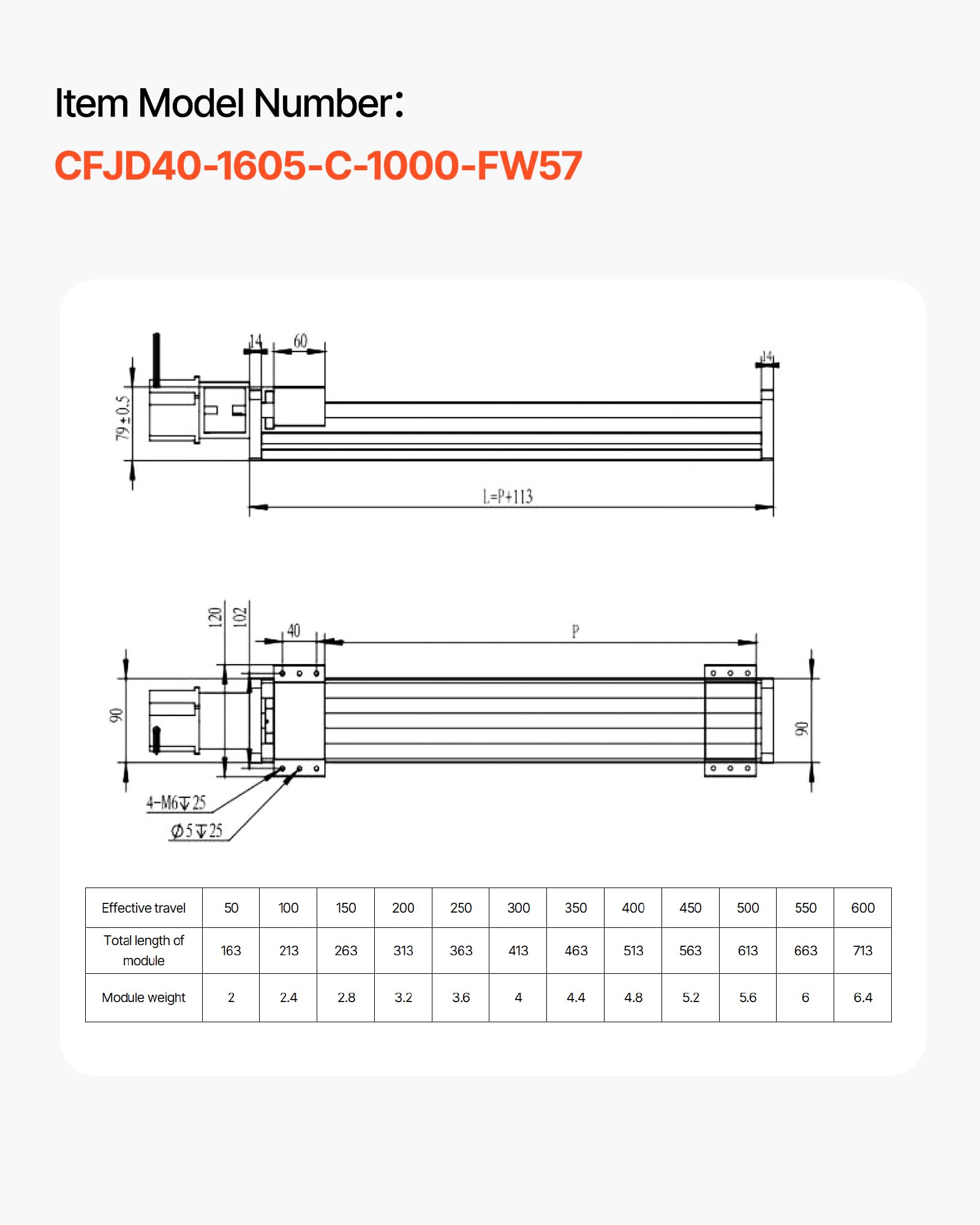 VEVOR Guida Lineare Corsa Effettiva 1000 mm, Attuatore per Guida Lineare CNC a Vite a Sfere, Motore Passo-passo Nema 23, Binario Movimento per Macchina per Incisione, Fresatrice CNC, Stampante 3D