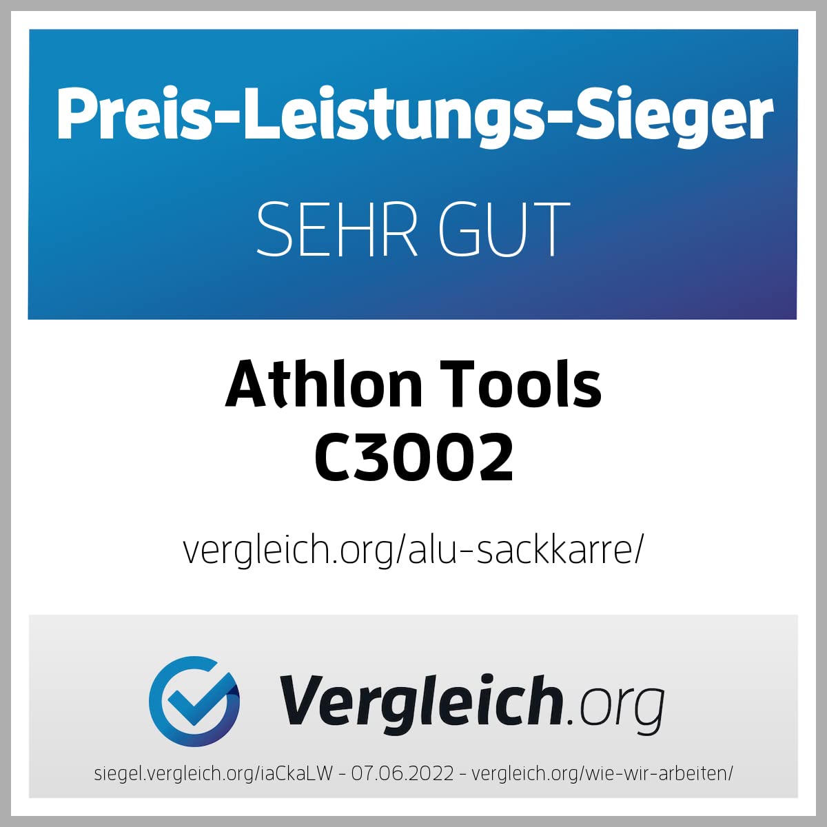 ATHLON TOOLS Schwerlast Sackkarre klappbar 150 kg TÜV GS-geprüft – Langer Teleskopgriff 115 cm, Soft-Laufräder, inkl. 2 Expanderseile - Sackkarre klappbar Alu kompakt & leicht