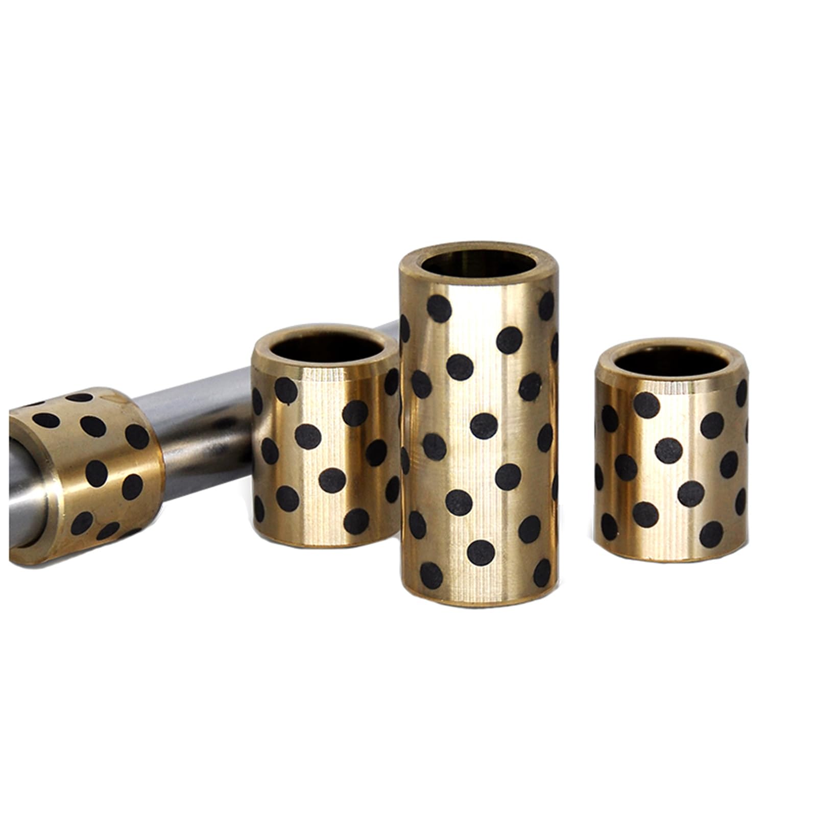 4 Stück, Innendurchmesser 6–14 mm, Außendurchmesser 10–20 mm, Messingbuchsen, ölfreie, selbstschmierende Messinglagerbuchsen,4 Stück,14x20x12mm