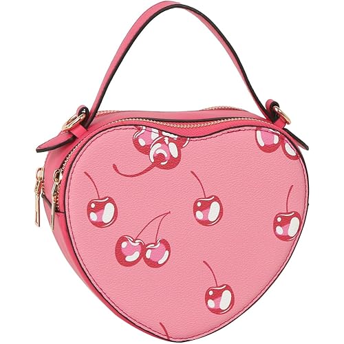 Le Miel Heart Shaped Crossbody Bag for Women – Vegan Leather Top Handle | Cute Heart Purse, Fuax Leather, Gold tone hardware