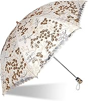 Vista 171 de Honeystore Sombrilla bordada con flor 3D plegable UV con encaje clásico