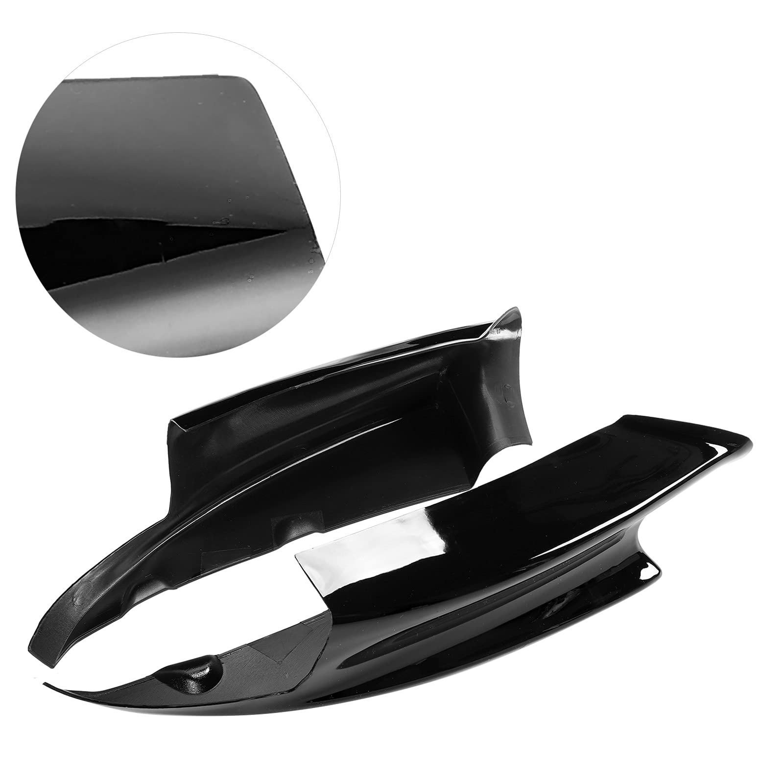 E90 Splitter, E92 M3, Frontstoßstange, Paar Frontstoßstangenspoiler Lip Deflector Splitter Passend für E90 E92 E93 M3 2007-2012Glänzend Schwarz (Glänzend schwarz)