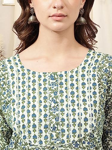 Image of MIRCHI FASHION Pure Cotton Straight Kurta Set for Women with Pant | Printed Kurta Pant Set | Ethnic Office Wear Kurta Set with Trouser