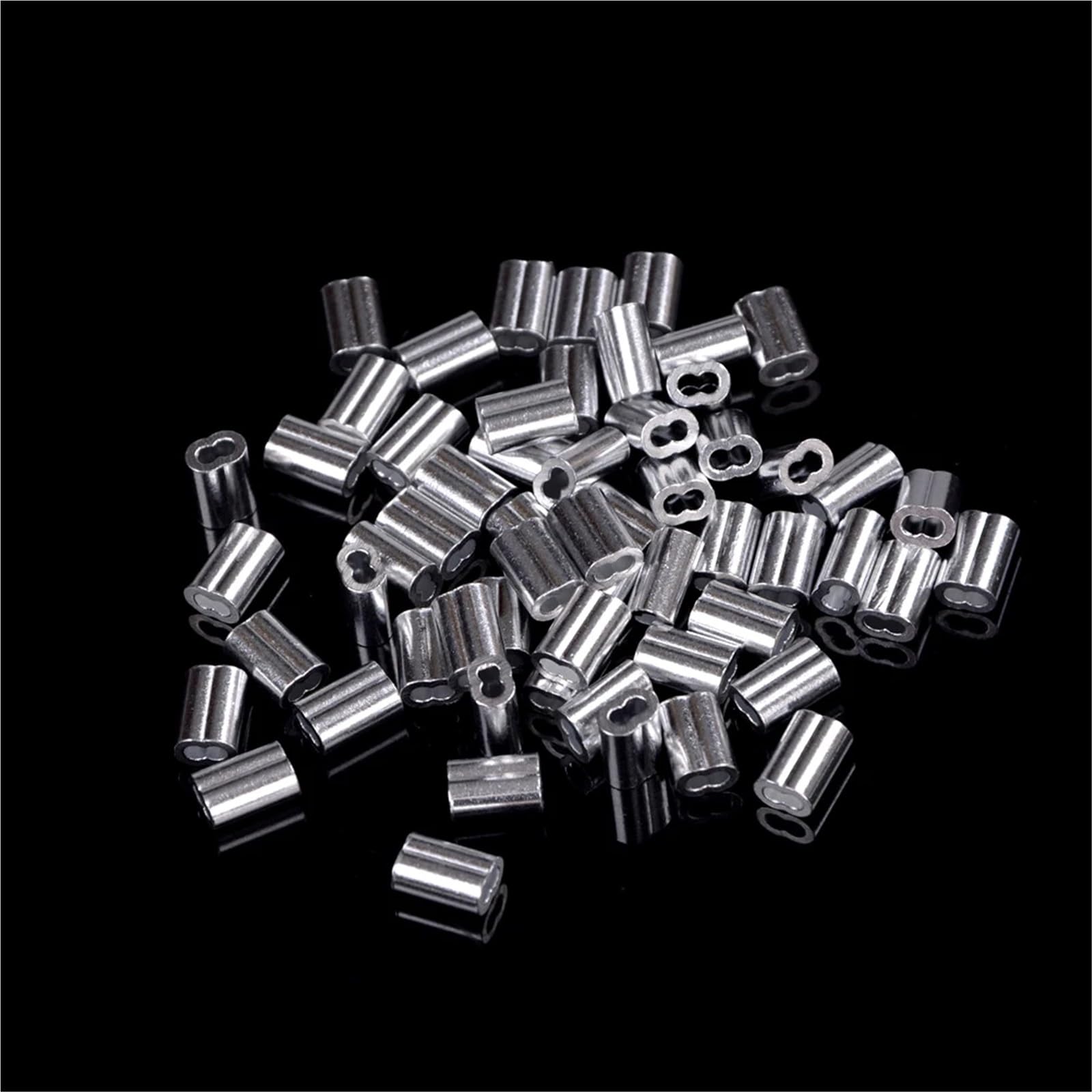 Puntali, Manicotti a crimpare for cavi 200 pezzi 1,5 mm for fune in lega di alluminio Raccordi a clip Ferrula ad anello