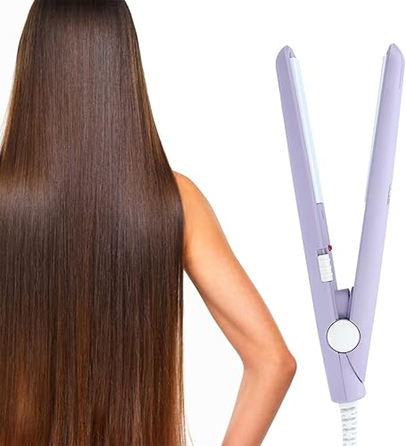 Miniatura 9 de Plancha de pelo de 25 W, 2 en 1, mini plancha de cerámica turmalina, rizador de calefacción de hierro plano para un peinado rápido (enchufe de EE.