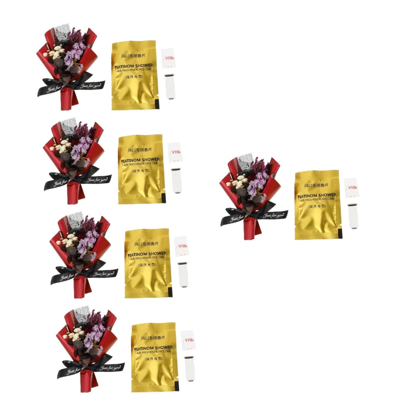 SOLUSTRE 5stücke Blumen Duftclip Für Auto Deko Mit Trockenblumen-bouquet Clip Für Innenraum Als Für Familie Und Vielseitig Einsetzbar Im Auto Und Zuhause