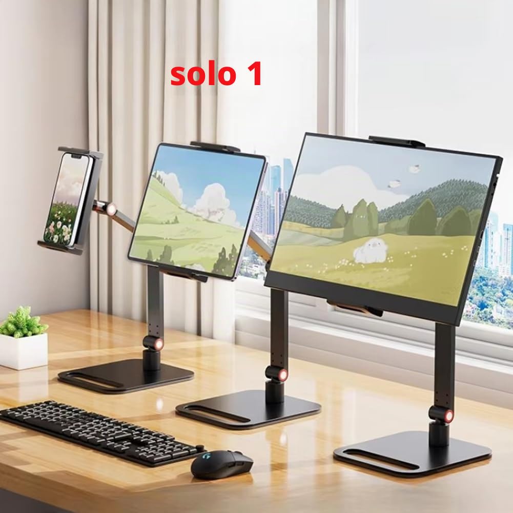 Supporto per Monitor Portatile, Supporto Universale da Scrivania in Metallo, 16 Pollici Universale, Staffa Piatta da Scrivania per Trasmissione in Diretta