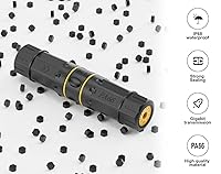 Vista 4 de FGB Acoplador RJ45 impermeable Cat7 de 10 Gbps, conector Ethernet impermeable blindado IP68, hembra a hembra, acoplador Ethernet resistente a