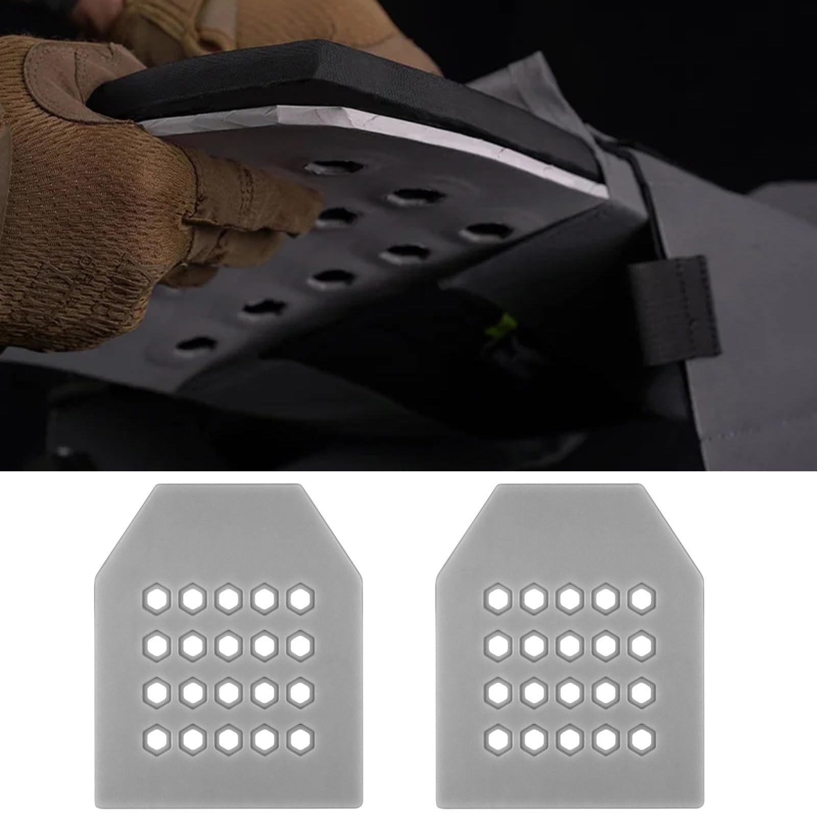 2Pcs Vest EVA Pads Breathable Cushion Pad Outdoor Vest Chest & Back Cushion Pad 34x28cm Shockproof Vest EVA Lining Pad