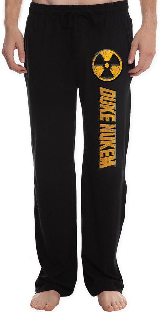 XJX Men's Duke Nukem Logo Running Workout Sweatpants Pants L Black