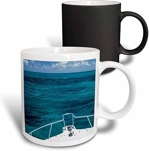 3dRose Boat at Matanilla Reef, blue ocean waters of the Abacos, Bahamas. - Mugs (mug_343291_3)