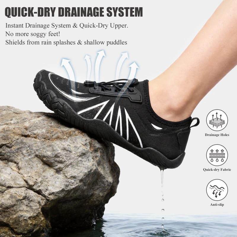 Image of Water Shoes Men Women Barefoot Shoes Outdoor for Beach Aqua Swim Pool River Water Quick Dry Boating Fishing Diving Surfing with Yoga Aerobics