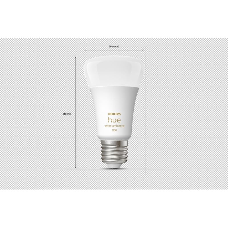 Philips Hue 2 Pack White Ambiance Bulb E27 800 lumens: Buy Online