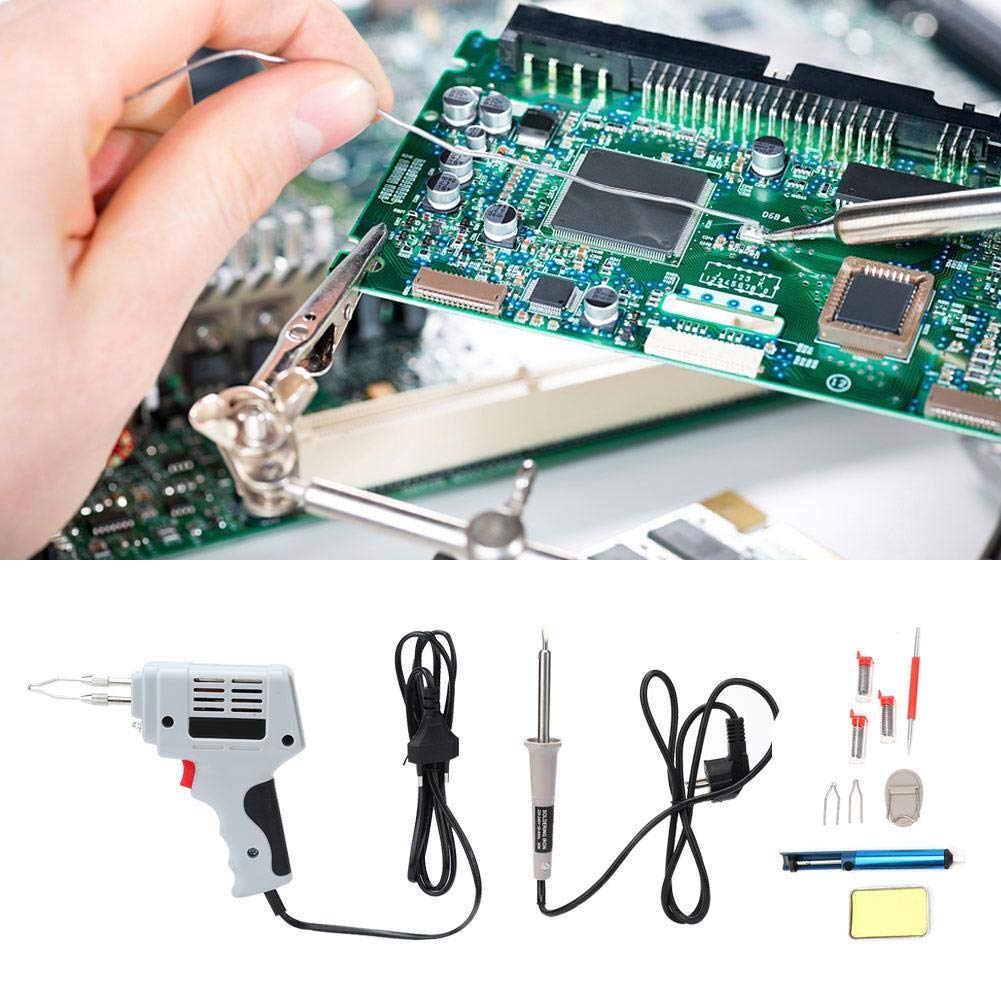 Lötpistolen Set, ABS-Schale Kupferkern Lötkolben & Lötpistolen Kit EU Stecker 250V mit Kupferheizkern