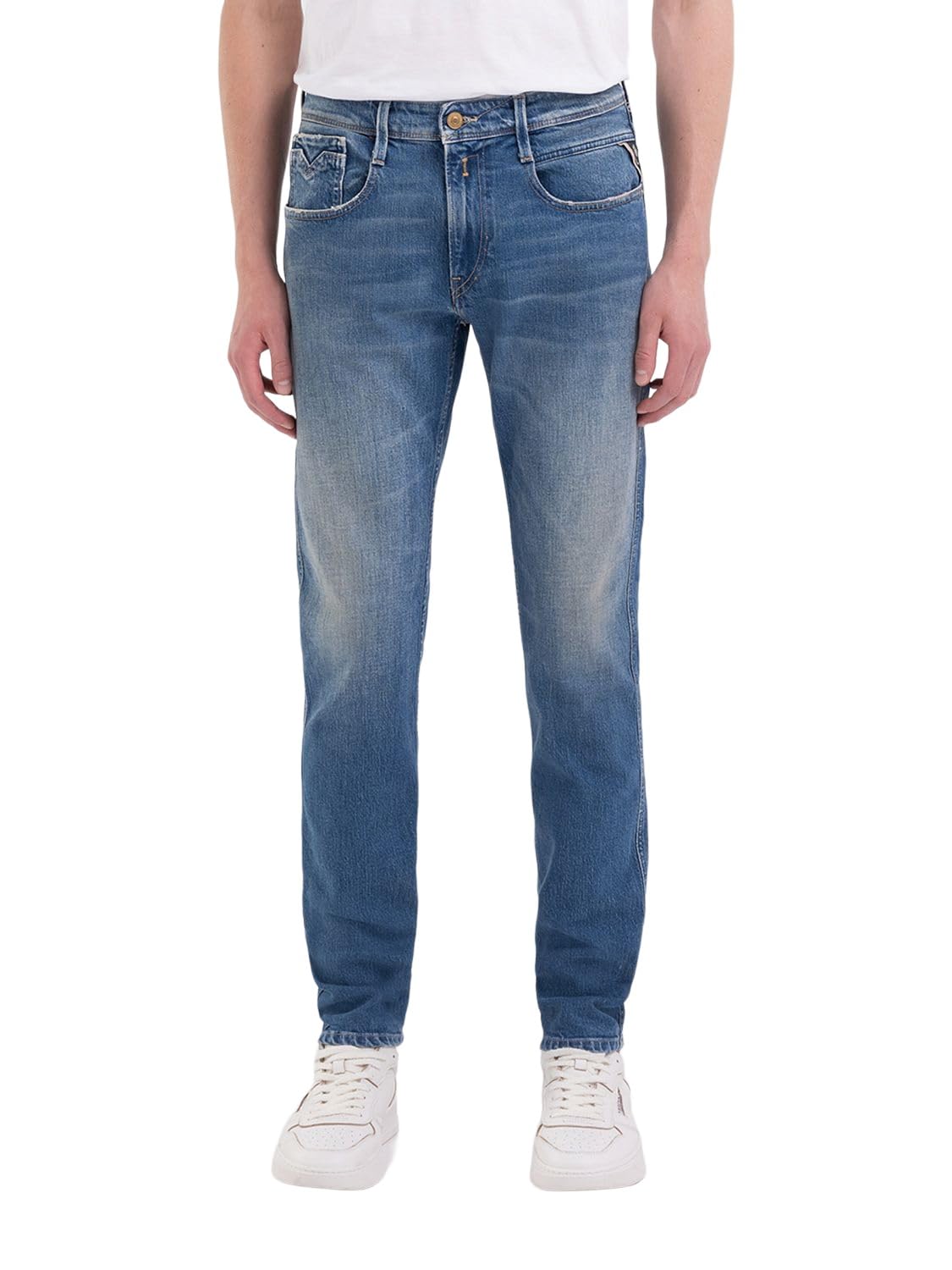 Replay men's jeans with stretch, blue (Medium Blue 009), 36W / 34L