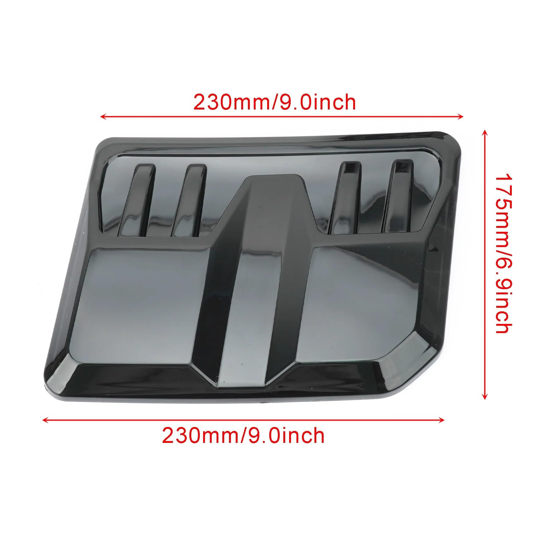 Car hood trim cover 2 pezzi cofano auto universale nero lucido in fibra carbonio decorazione aspirazione flusso d'aria scoop adesivi copertura sfiato(Carbon Fiber)