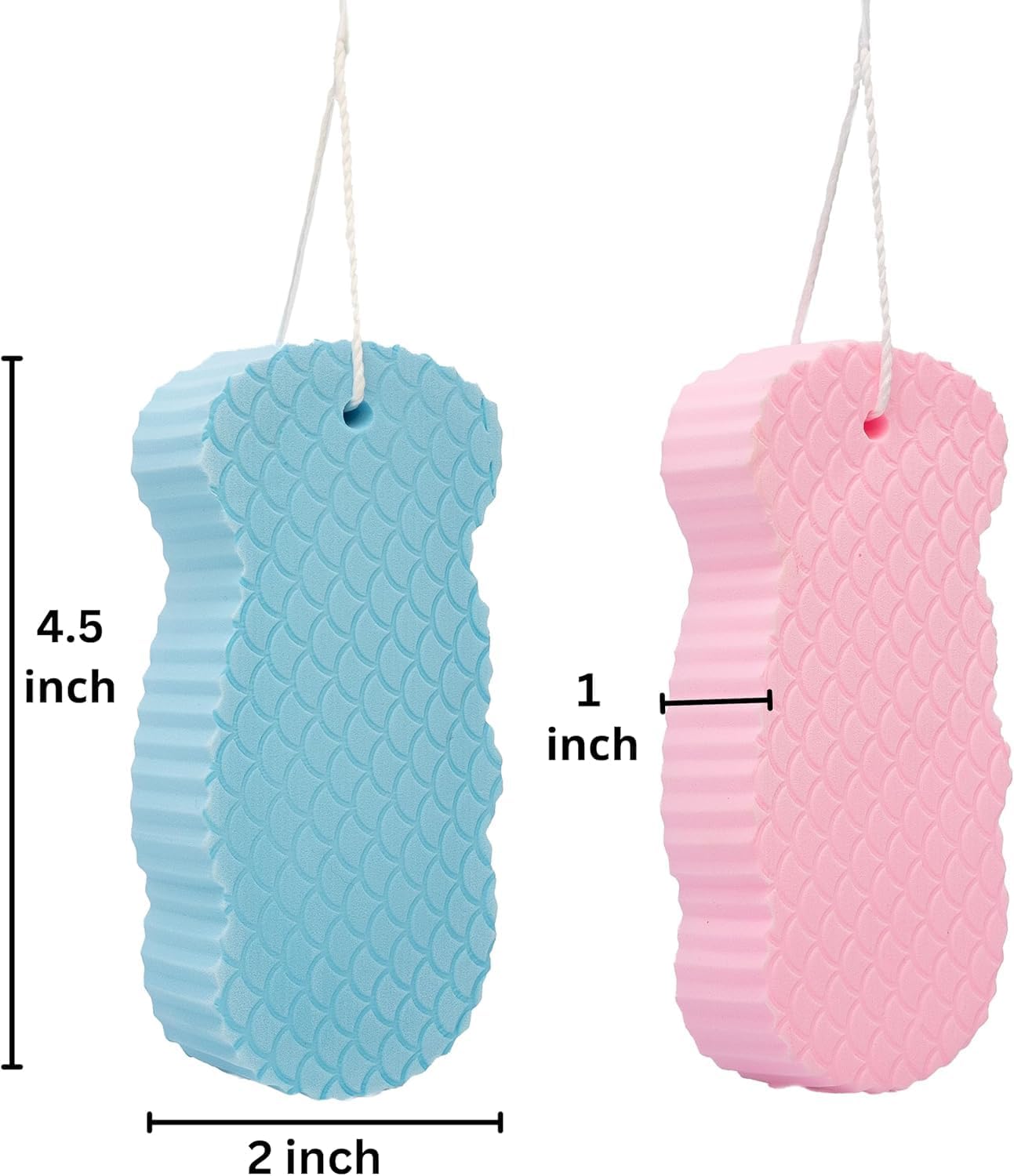 CARTZILLA Baby Bath Sponge Scrubber (Pack of 2) | Ultra Soft & Skin-Friendly Bath Loofah for Newborns, Kids & Adults | Gentle Exfoliation | Quick-Dry, Safe & Reusable | Multicolor 1