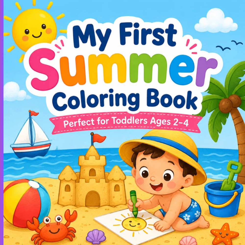 My First Summer Coloring Book: Perfect for Toddlers Ages 2–4