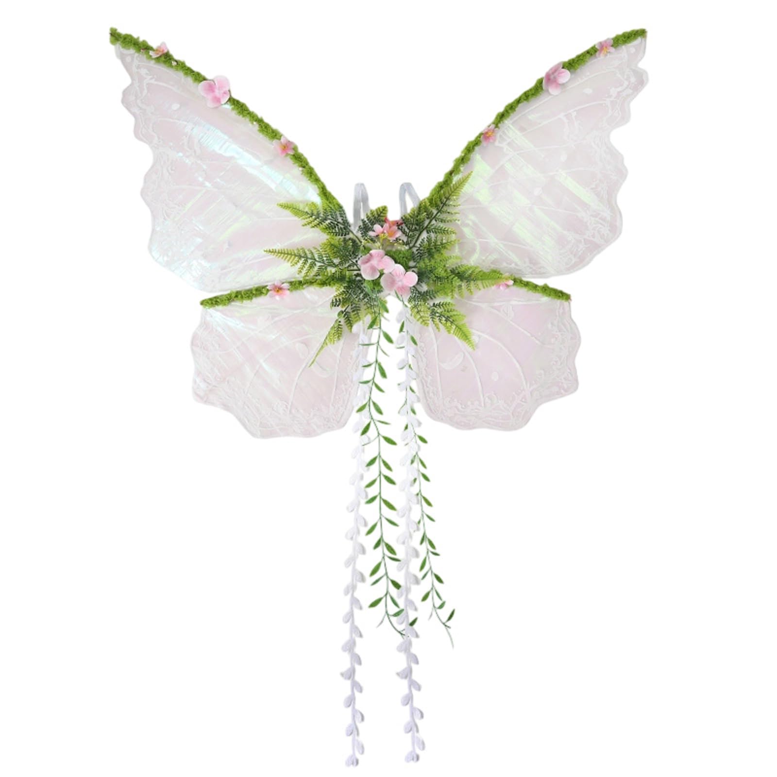 Fairy Wings,Butterfly Wings for Adult Women Kids Girls (White, One Size)