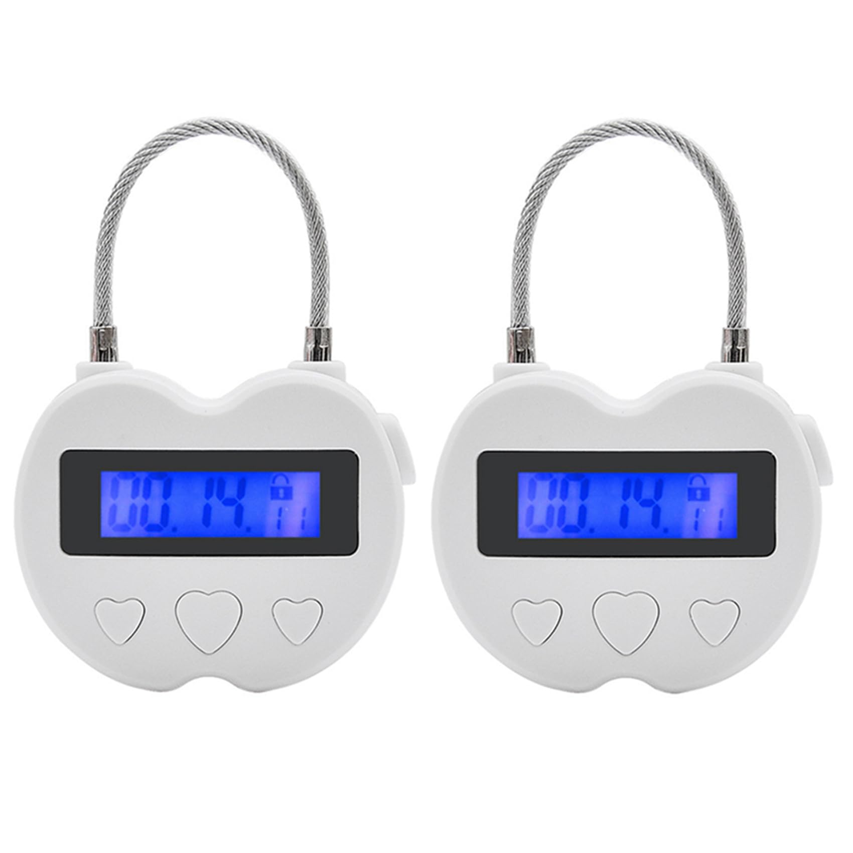 Jnchdghwa 2X Smart Time Lock LCD Display Time Lock Multifunction Electronic Timer,Waterproof USB Rechargeable