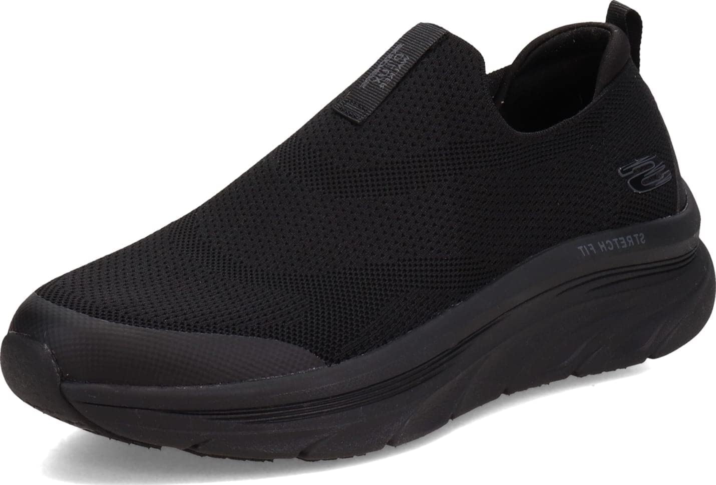 Skechers Men's D'Lux Walker Quick Upgrade Loafer, Black/Black, 11.5
