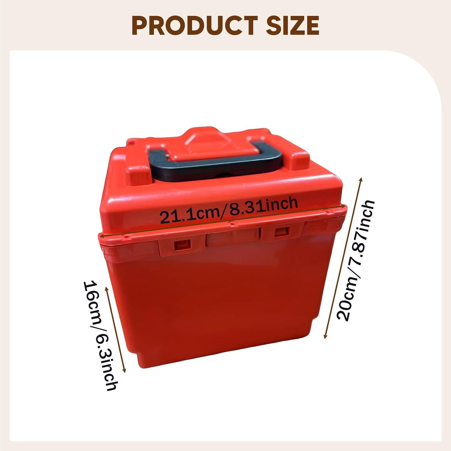 2 Pieces Electric Container Waterproof Accessory Universal Carry Case Storage Box Case for Tricycles, red