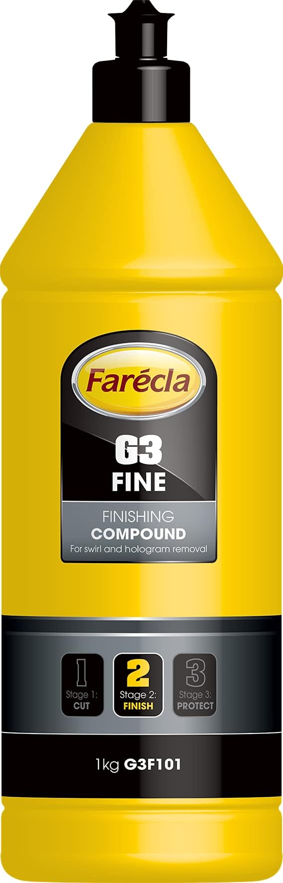 Farécla G3 Fine Finishing Compound 1L (GSF101) – Fine Polish for Cars, Removes P3000 Marks, Swirls and Holograms, Restores Dull Paint, Easy Clean-Up, Hand or Machine Use, for Professional Results