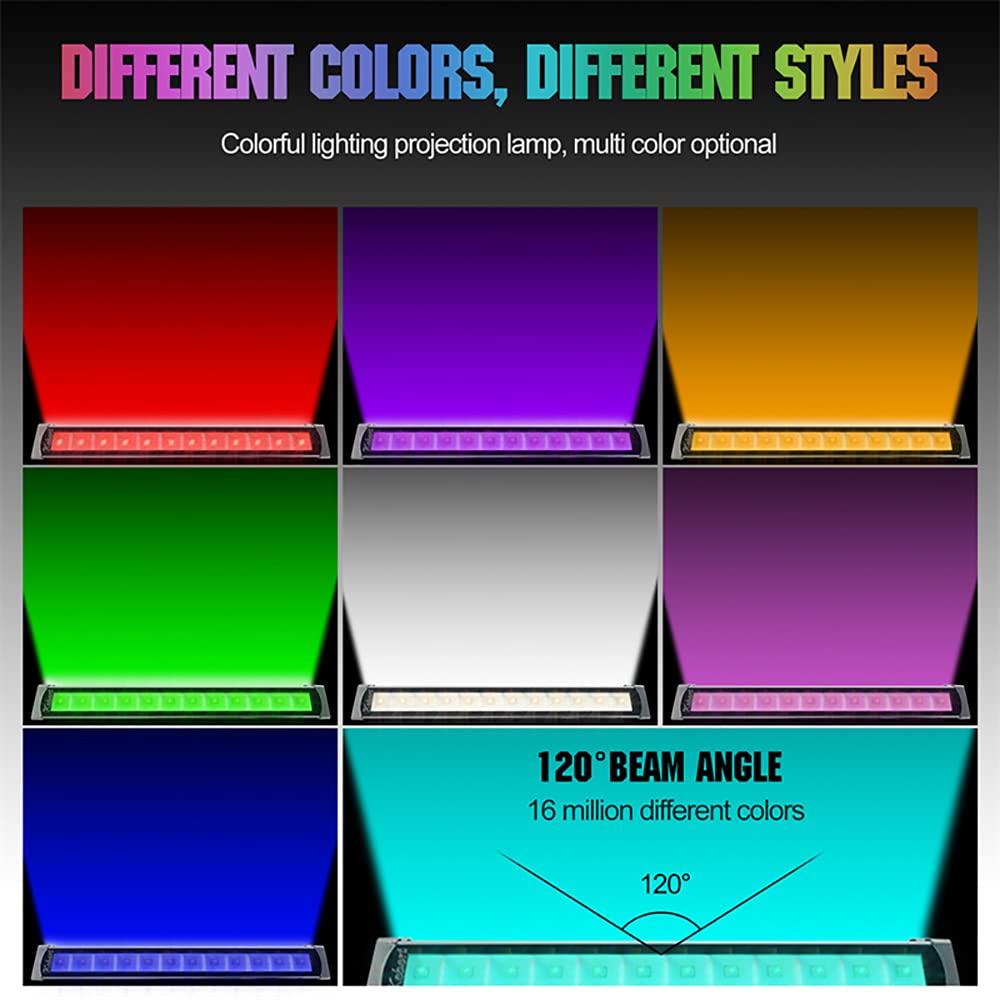 Kebert Wash Light Bar, 45W RGBW Dj Stage Lights, Smart APP Control Waterproof 36 LED Wall Washer Lighting for Outdoor Indoor DÃ©cor Wedding Church Bar 4-Pack