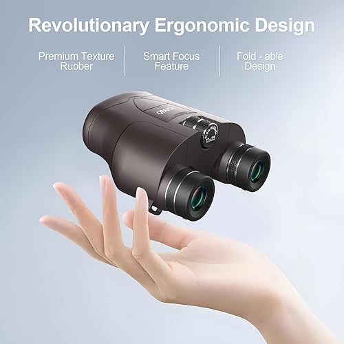 Miniatura 7 de OPAITA Prismáticos de alta potencia de 12 x 25 pulgadas para adultos con adaptador universal de teléfono, prismáticos ligeros con visión grande,