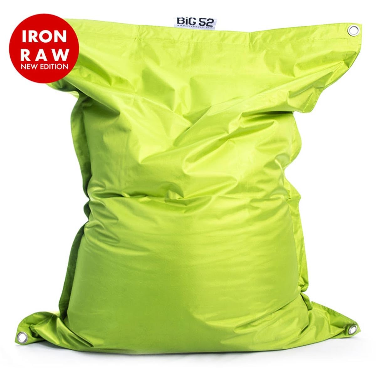 LIVEDECO - Housse Vide Pouf Géant XL Imperméable Extérieur Outdoor Vert Lime Iron RAW BiG52
