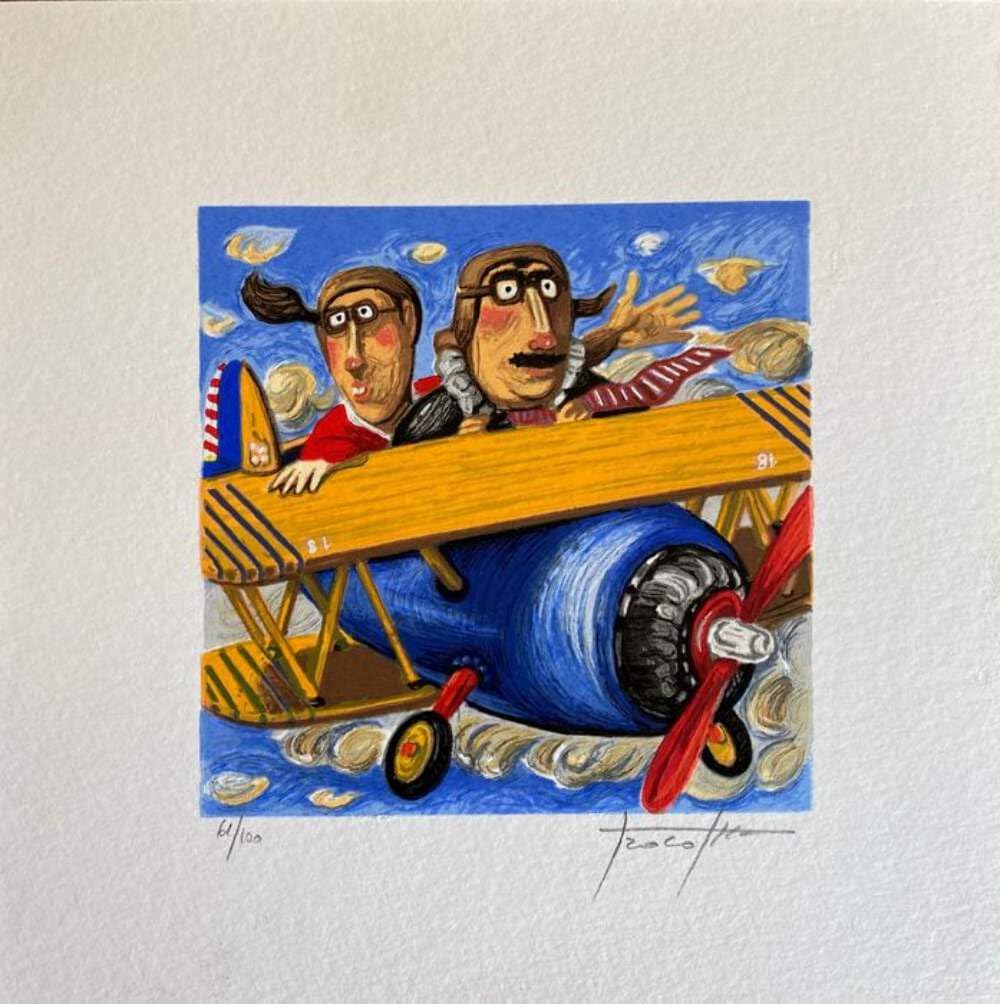 Aereoplanino | Pino Procopio Tecnica: Serigrafia su Carta 25 cm x 25 cm