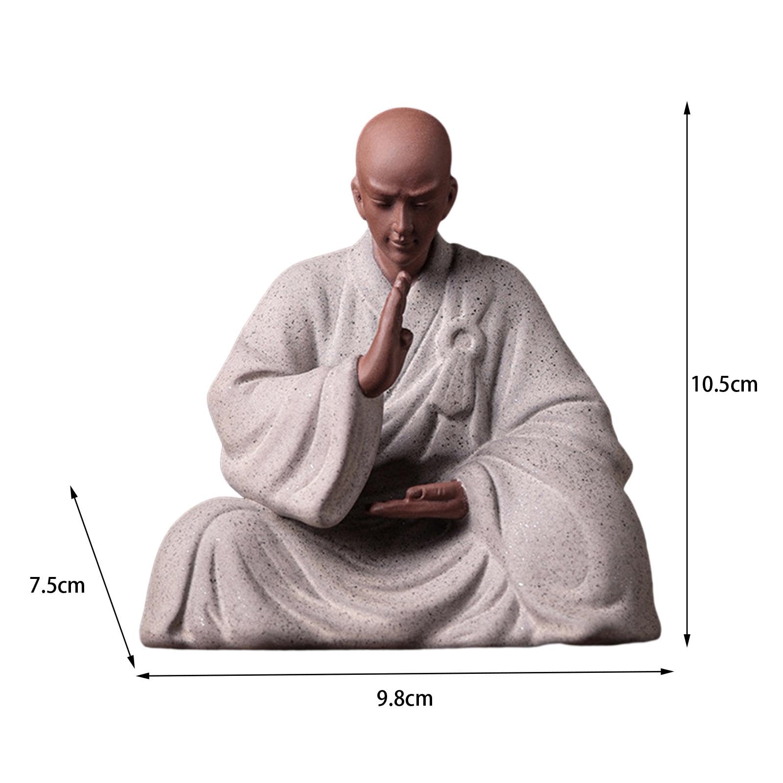 Amazon.co.jp: DeeRace 陶器粘土仏教僧侶フィギュア彫刻手彫り