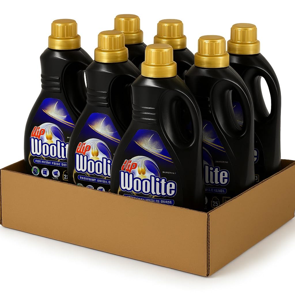 8 X Lip Detersivo Bucato A Mano E Lavatrice Liquido Noir Capi Scuri DA 1,5 L