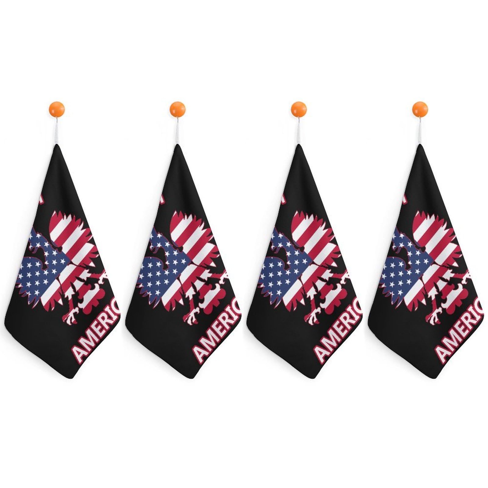 CGSBNGHA Polish Americans-Flag Ea-gles Hand Towel Hanging Face Towels Cleaning Cloths Handkerchief for Bathroom Kitchen