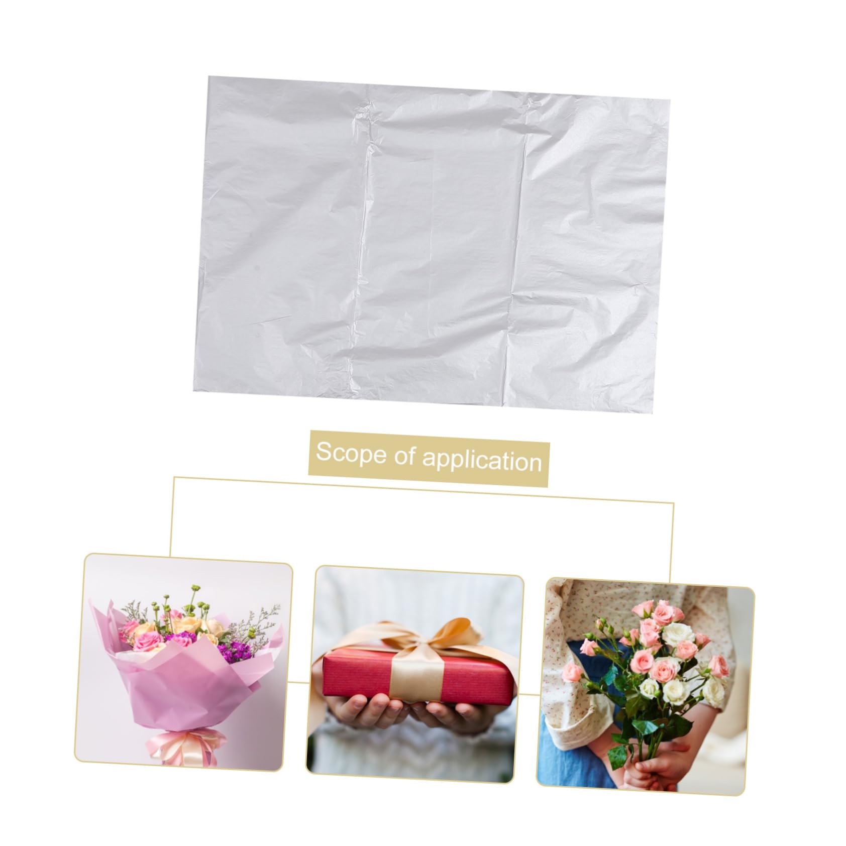 Carta Velina Decorativa da Regalo 100 Pezzi in Carta Argento