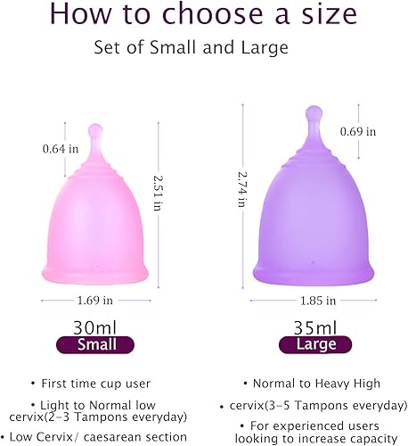 Miniatura 5 de Vasos menstruales con vaso de almacenamiento plegable, diseño a prueba de fugas con vasos de silicona de grado médico reutilizables, alternativa a