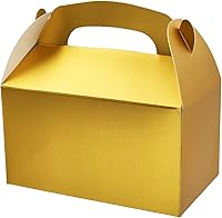 Vista 9 de The Dreidel Company Paquete de 12 Cajas de Golosinas Negras con Forma de Tejado, Caja de Dulces de Favor para Cumpleaños de Niños, Cajas de Dulces