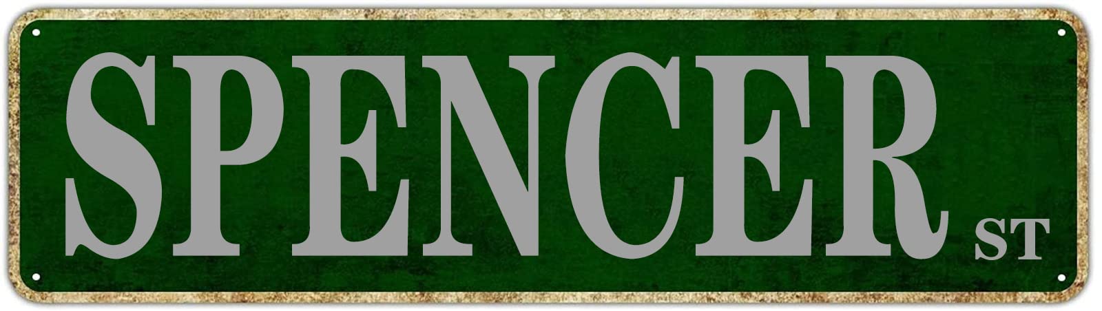 Spencer St Retro Tin Signs Aluminum Metal Sign Gift for Home Kitchen Outdoor Garden Yard Wall Porch Decor 4x16 Inch