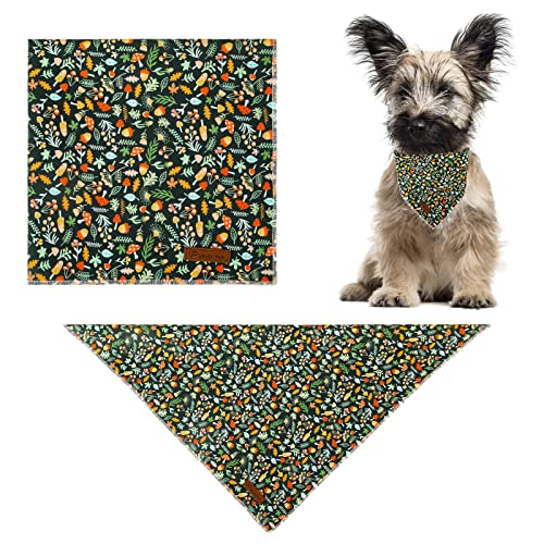 Image of Fall Dog Bandana, Comfortable Cotton Triangle Bid Scarf for Puppy Small Dog, Pet Kerchief for Girl Boy Dogs or Cats, Autumn Dog Bandana, Fall Cute Classic Dog Bid Scarf