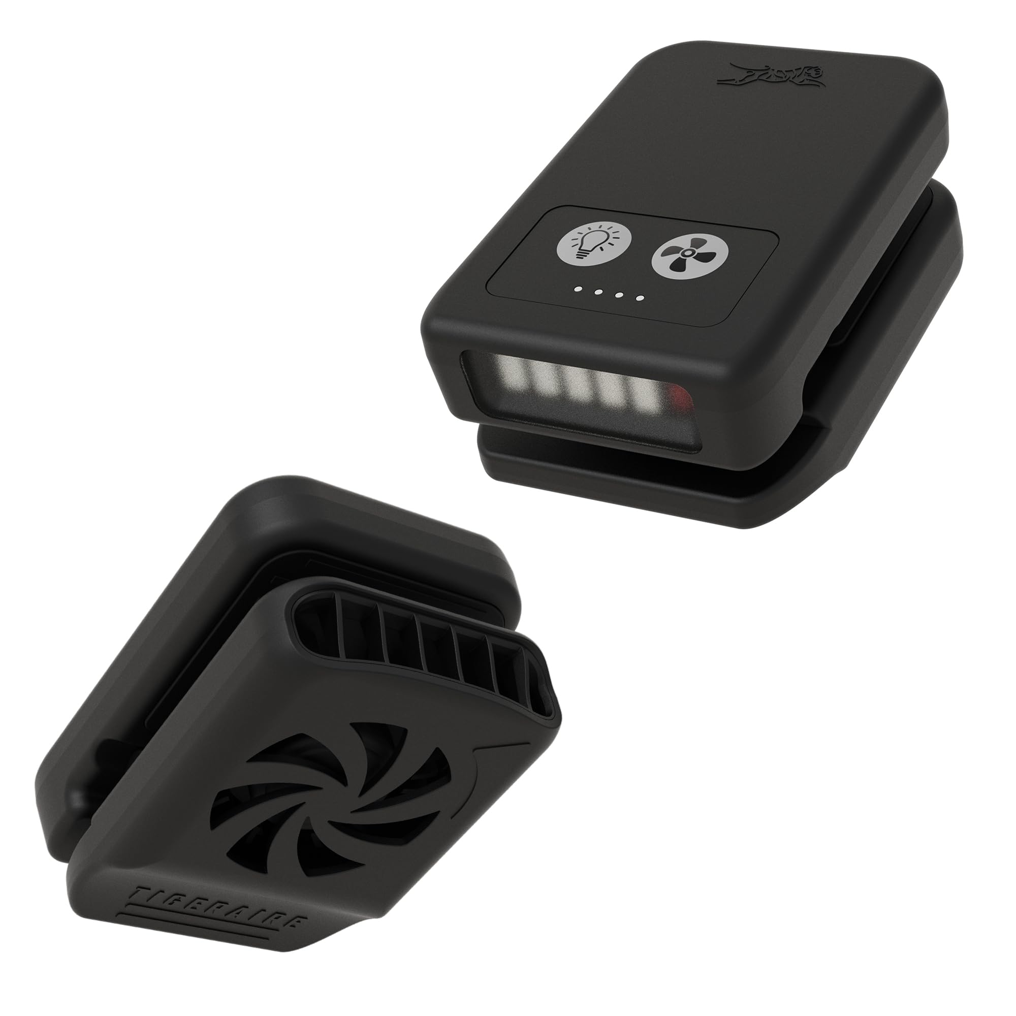 Tigeraire Breezy V3 Clip-On Hat Fan for Sportsmen & Tradesmen - Lightweight Head Cooler, USB-C Recharge, 11 MPH Airflow, 10+ Hr Runtime, Defogs