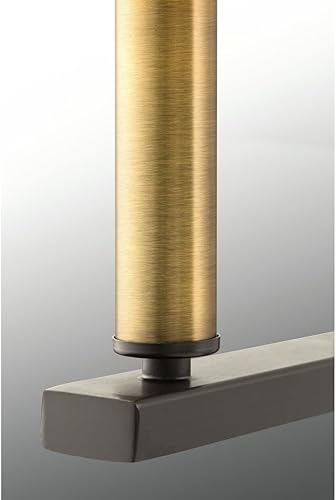 Miniatura 7 de Cherish Collection - Lámpara de araña costera con pantalla de lino blanco claro, bronce antiguo