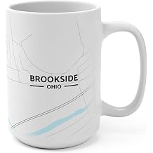 Brookside, Ohio OH Map Mug 15 oz