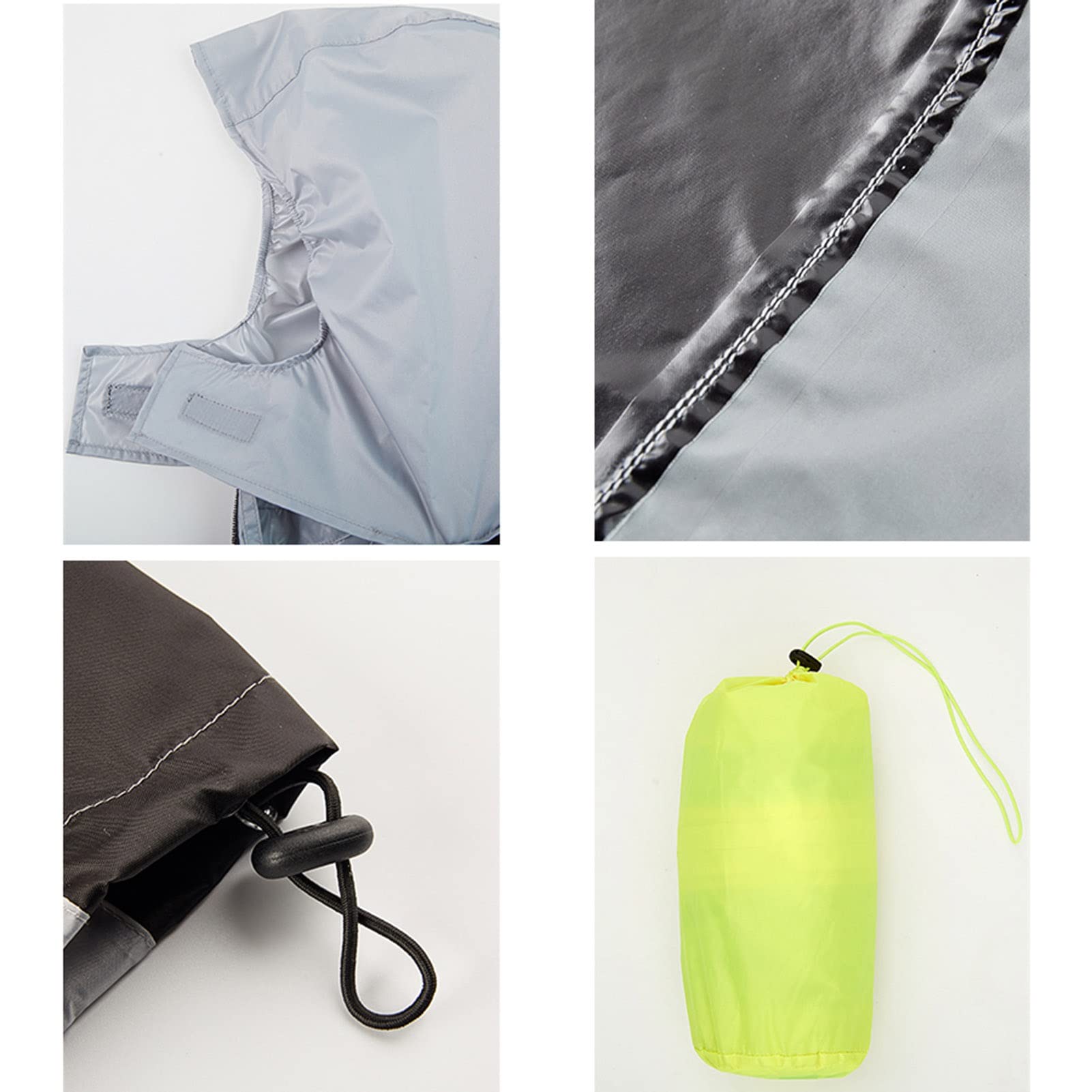 Chaqueta de Lluvia Impermeable para Hombres Ciclismo (Chaqueta de Engranajes de Lluvia y Traje de pantalón liviano Higeaway Higeway Trawearway, para al Aire Libre Ciclismo, Deportes - Gris