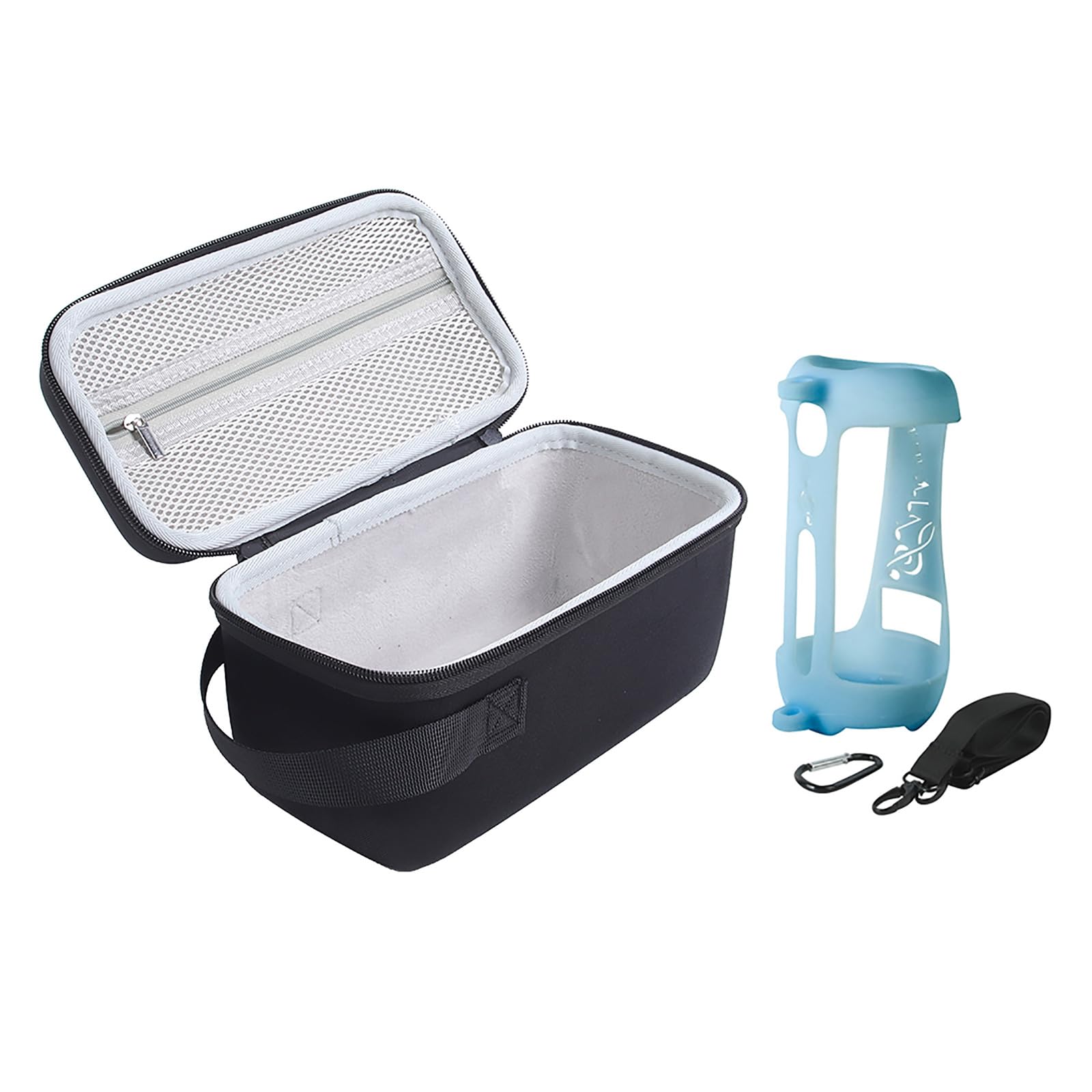 Scatola antigraffio in EVA + custodia in silicone Pulse5, custodia protettiva da viaggio con supporto quadrato