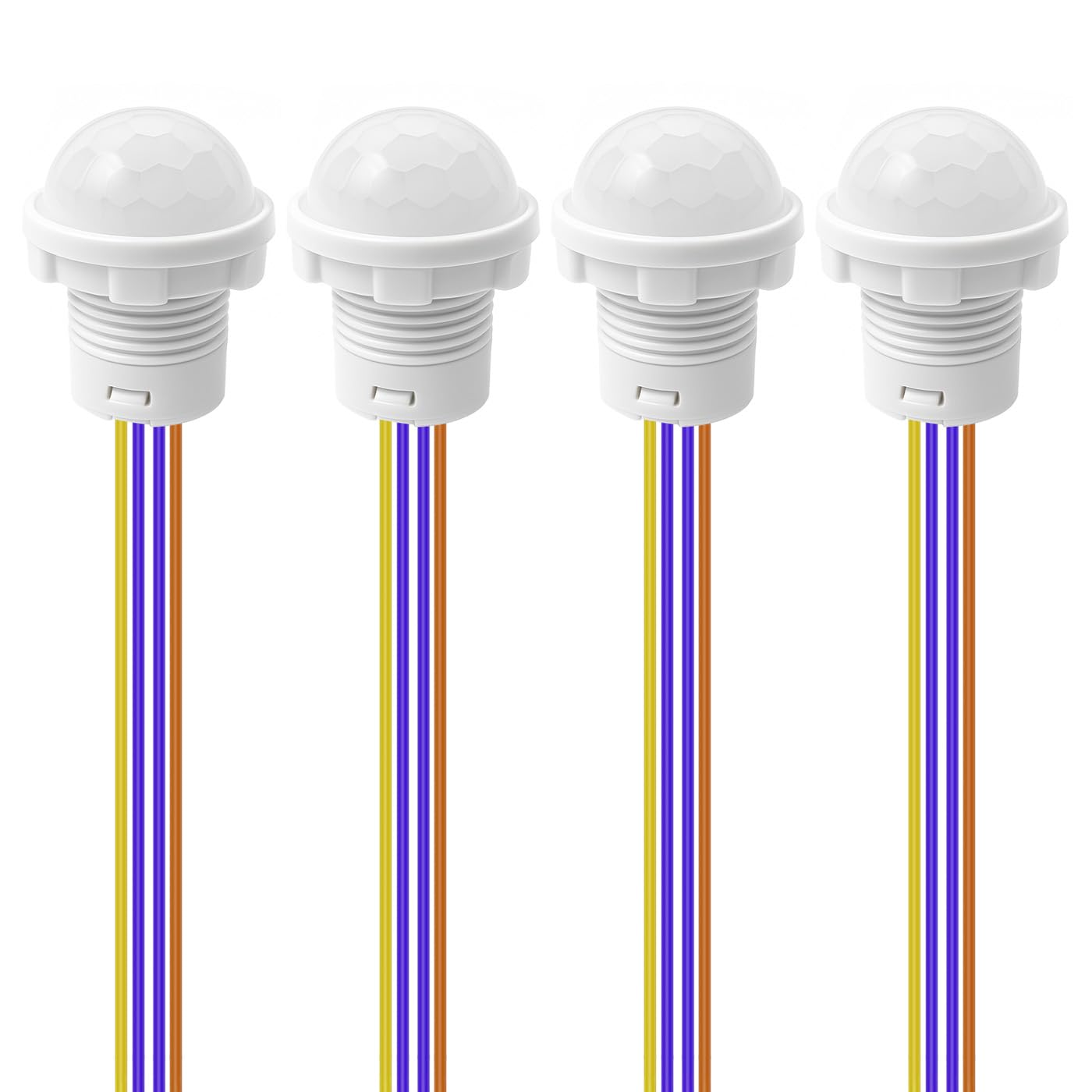 Gebildet 4pcs Motion Sensor Light Switch, PIR Infrared Sensor, 30S Time Delay, Smart Detection for LED, Bulb and Other Existing Light, Ceiling &amp; Wall Mount, Automatic Light Control, 100-240V/40W