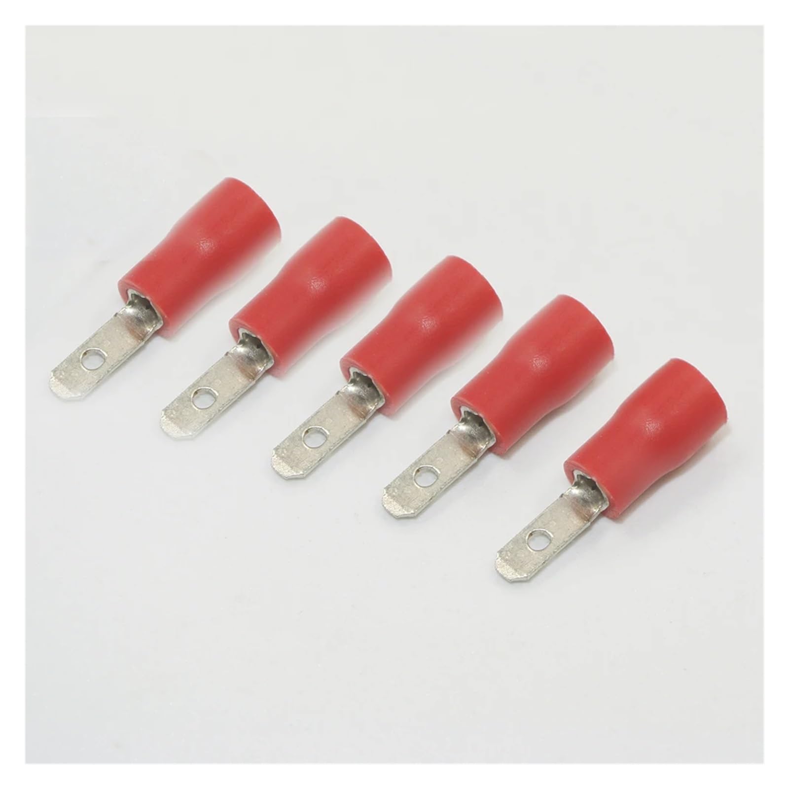 100PCS Insulated Crimp Terminals 2.8mm Red Insulated Male Connector Crimp Terminals
